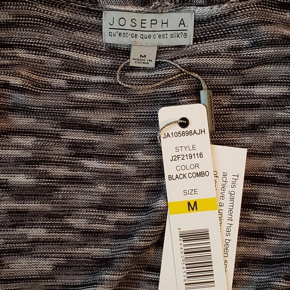 Joseph A Space Dye Longline Open Sleeveless Cardigan Jacket Duster - Picture 6 of 7